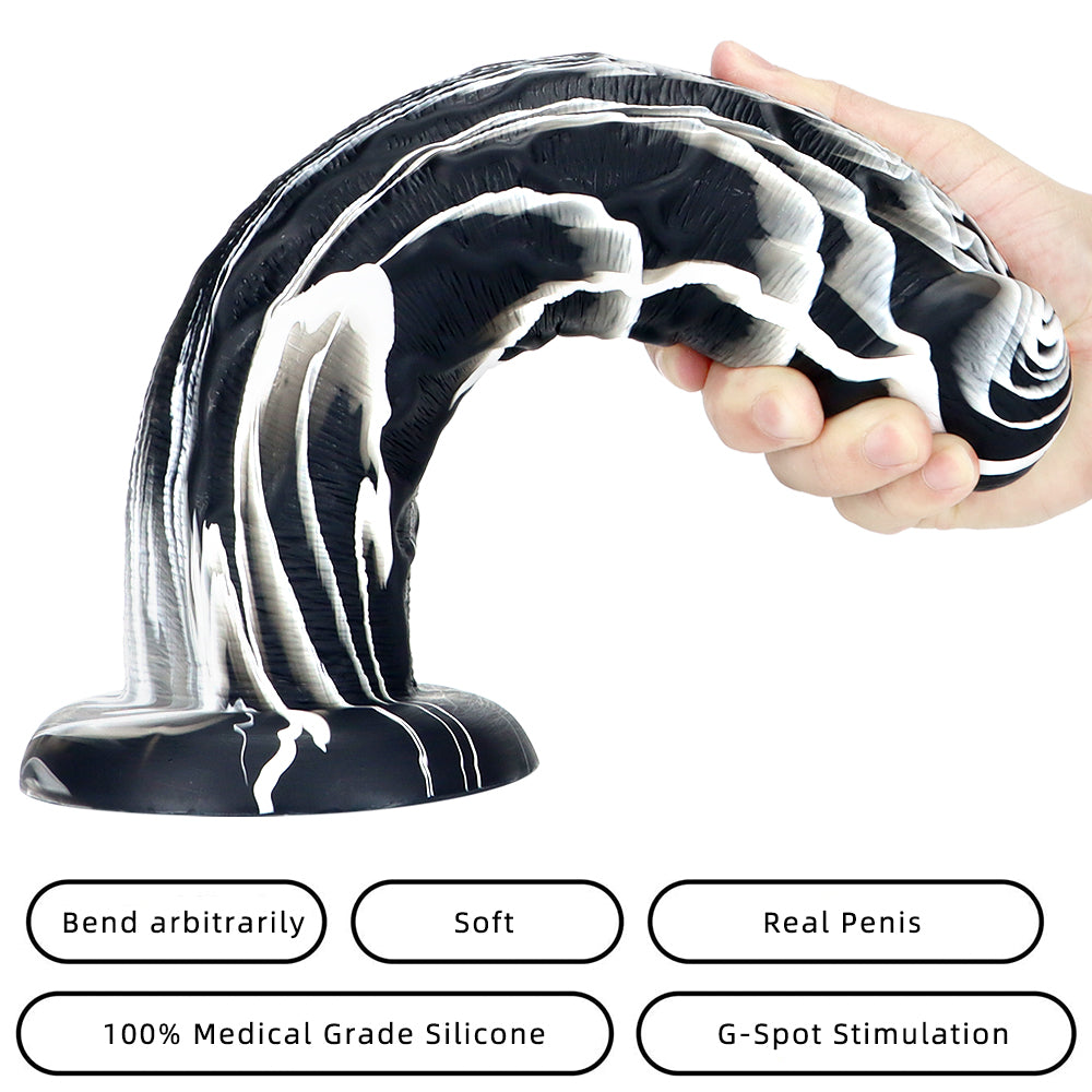 Dildo 10 Inch Khủng 6cm Đa Màu Đen Trắng Đầy Đặn