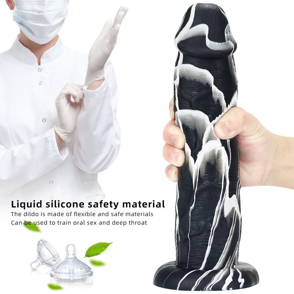 Dildo 10 Inch Khủng 6cm Đa Màu Đen Trắng Đầy Đặn