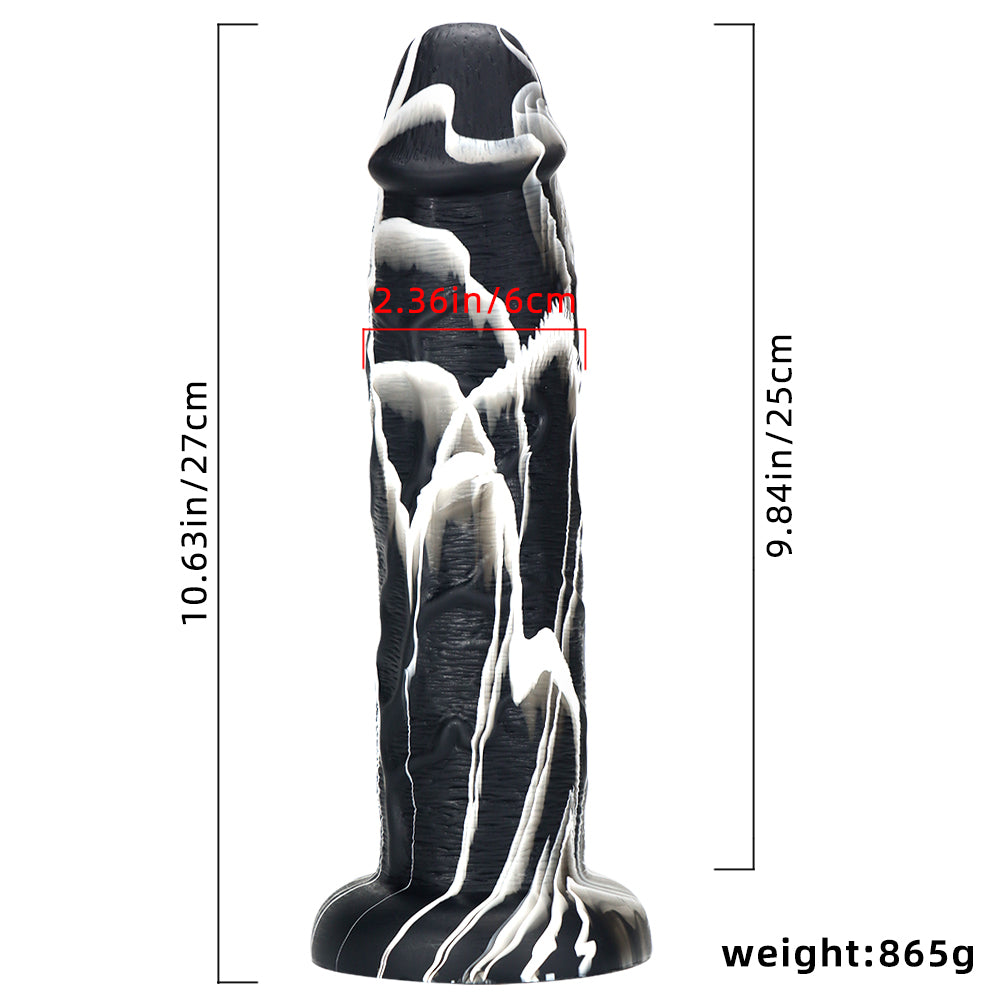 Dildo 10 Inch Khủng 6cm Đa Màu Đen Trắng Đầy Đặn
