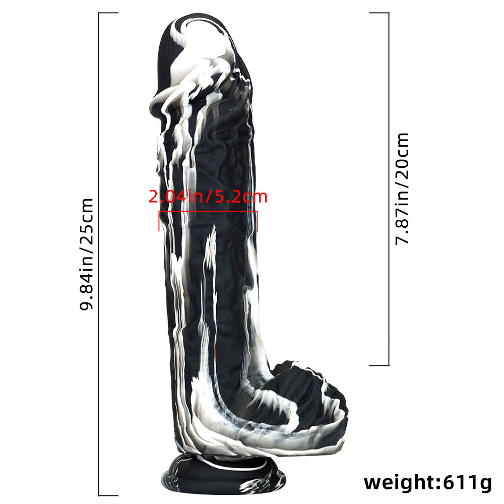 Dildo 25cm Khổng Lồ Dày Đa Màu Lấp Đầy Hoàn Hảo