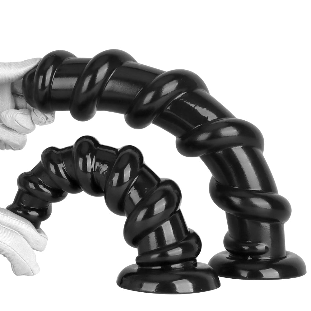 Dildo Black Spiral Xoắn 13" Siêu Dày Kích Thích Mọi Lỗ
