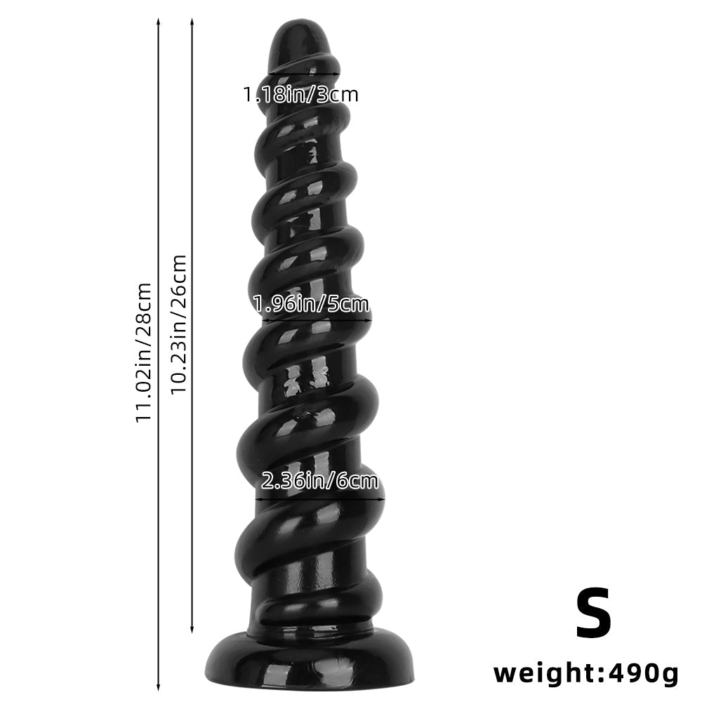 Dildo Black Spiral Xoắn 13" Siêu Dày Kích Thích Mọi Lỗ