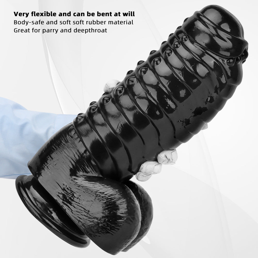 Dildo Dragon Đen 33cm Nổi Khổng Lồ Hoang Dã Mạnh Mẽ