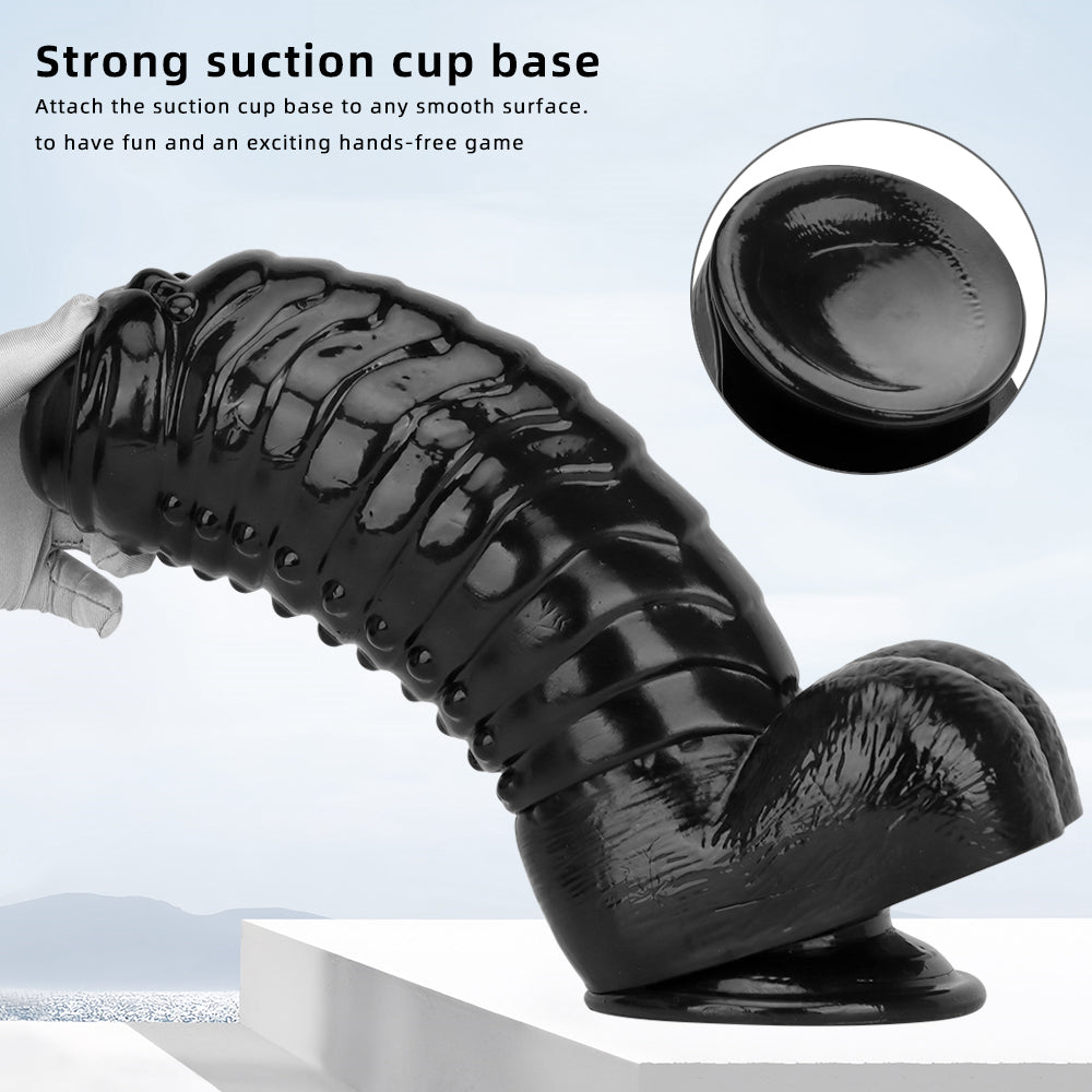 Dildo Dragon Đen 33cm Nổi Khổng Lồ Hoang Dã Mạnh Mẽ