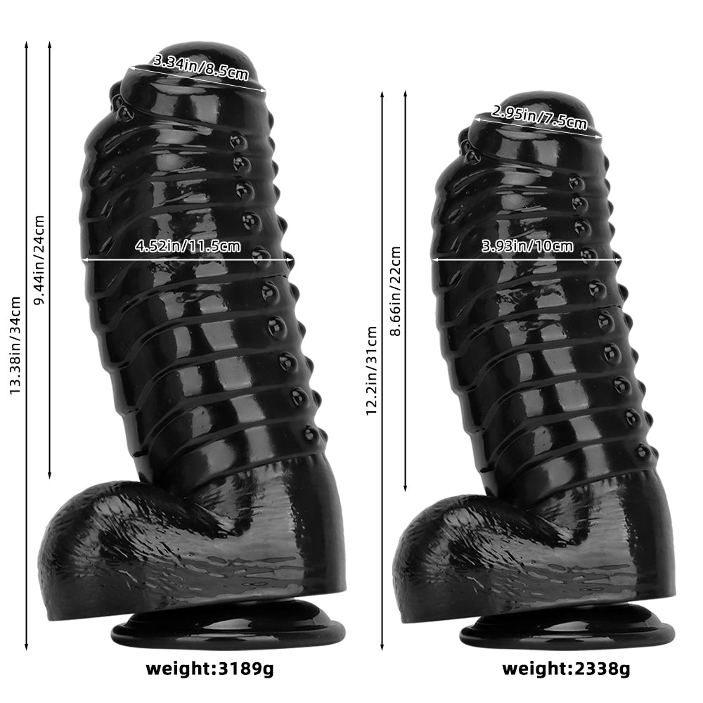 Dildo Dragon Đen 33cm Nổi Khổng Lồ Hoang Dã Mạnh Mẽ