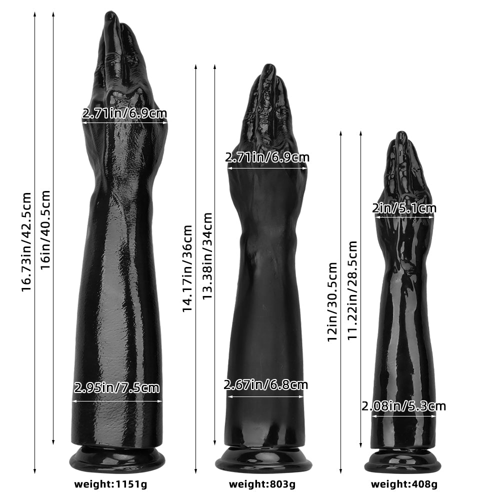 Fist Dildo Tay Đen 42.5cm Siêu Dài Thực Tế