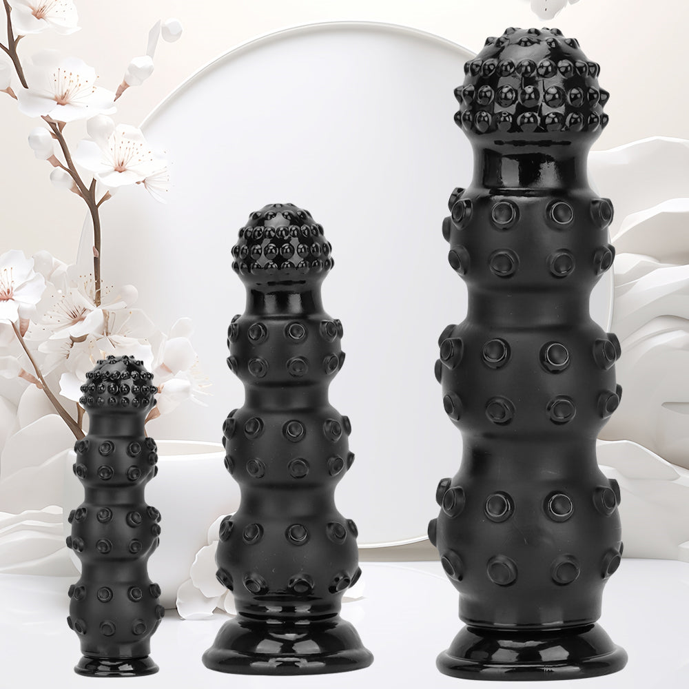 Tentacle Monster Dildo Đen 34cm Hạt Quái Vật Huyền Bí