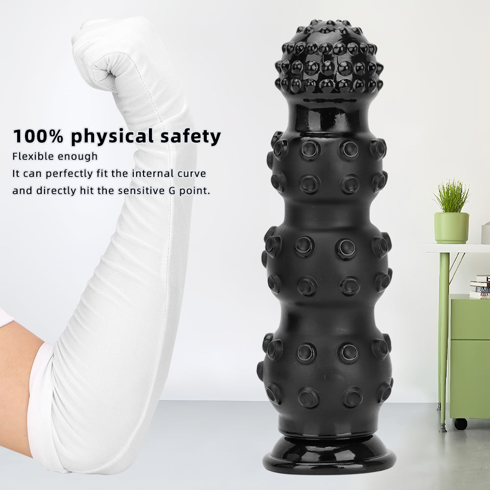 Tentacle Monster Dildo Đen 34cm Hạt Quái Vật Huyền Bí