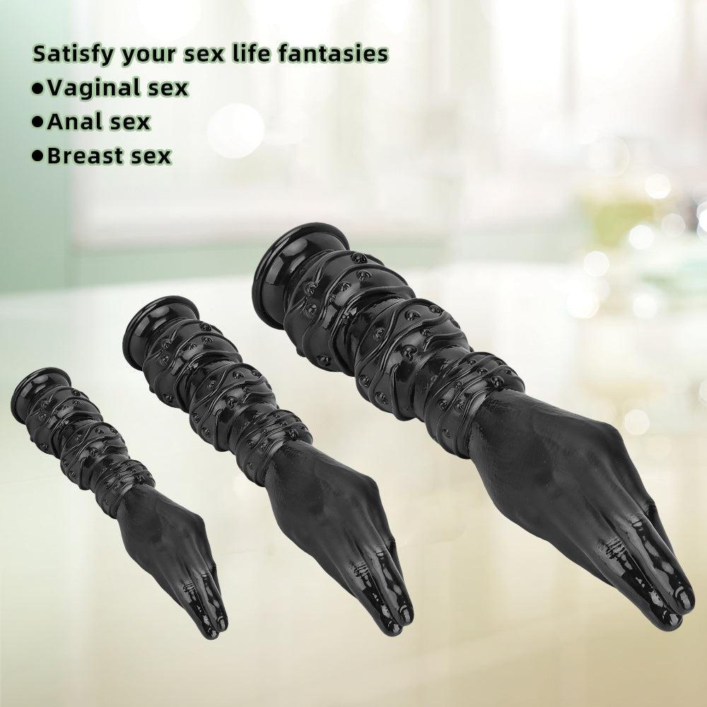 Fist Dildo Tay Đen 34cm 7.5cm Đường Kính Mạnh Mẽ Huyền Bí