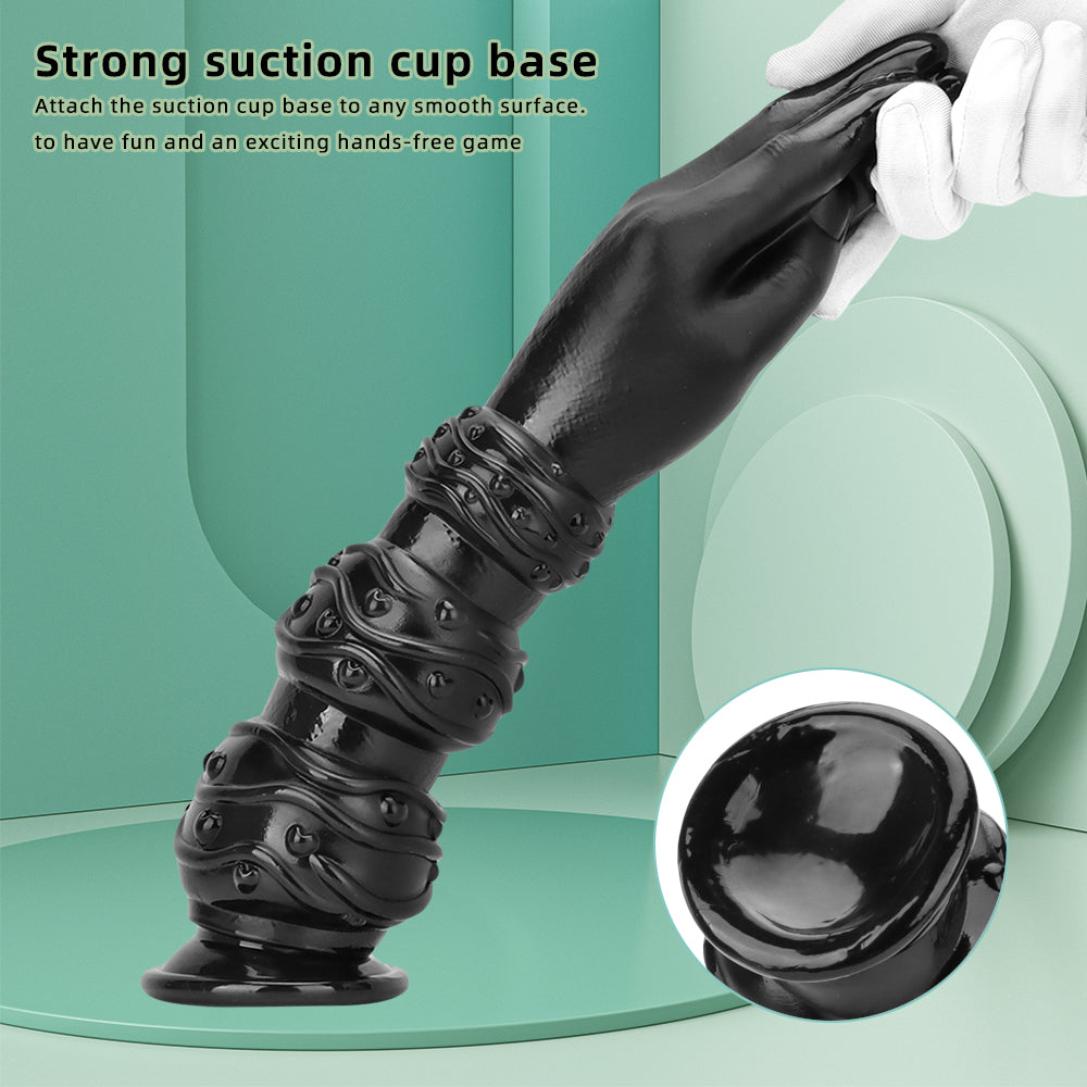 Fist Dildo Tay Đen 34cm 7.5cm Đường Kính Mạnh Mẽ Huyền Bí
