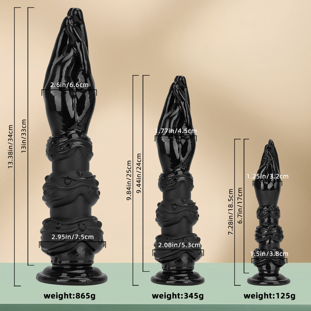 Fist Dildo Tay Đen 34cm 7.5cm Đường Kính Mạnh Mẽ Huyền Bí