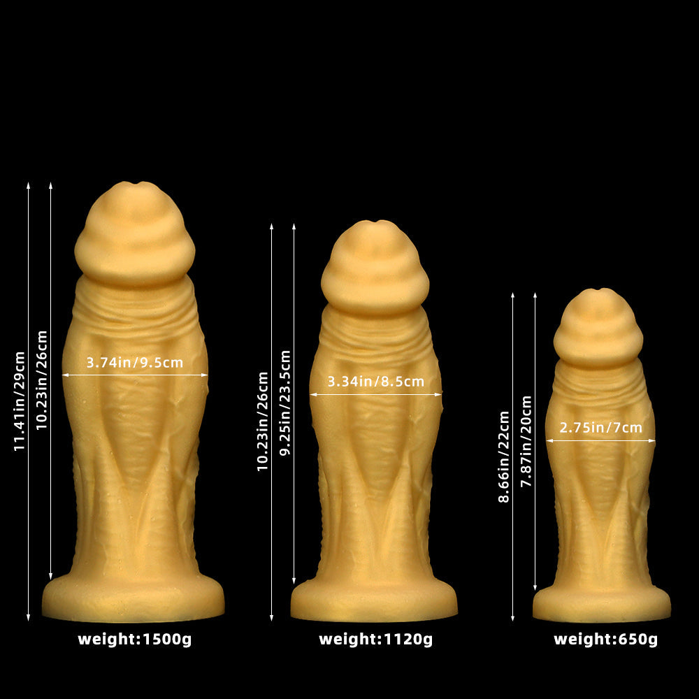 Dildo Đen Silicone Dày 3 Inch Siêu To Lớn
