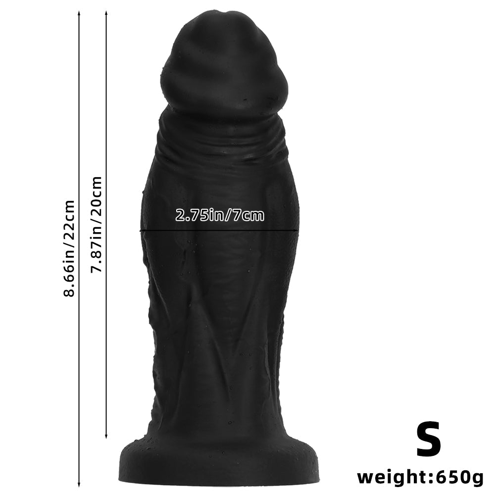 Dildo Đen Silicone Dày 3 Inch Siêu To Lớn