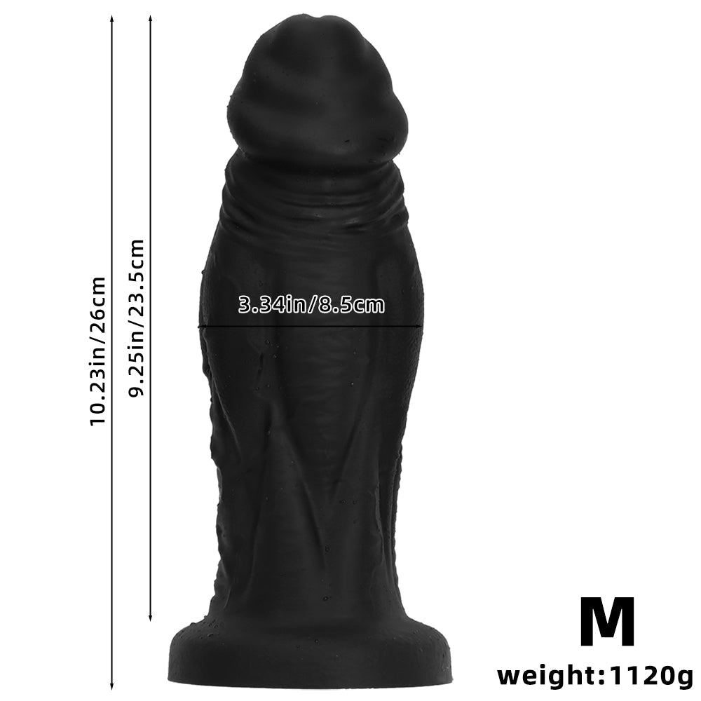 Dildo Đen Silicone Dày 3 Inch Siêu To Lớn