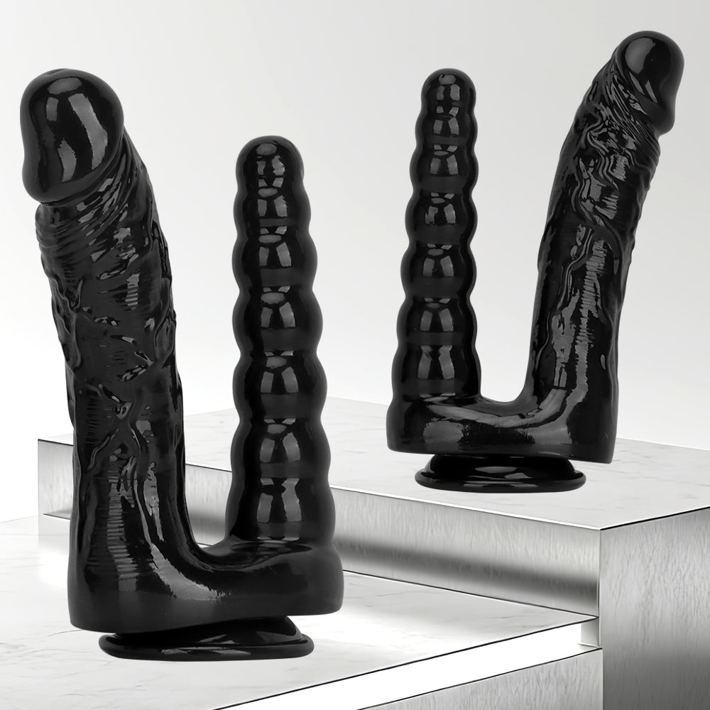 Dildo kép đen lớn realistic xuyên thấu đôi sướng kép