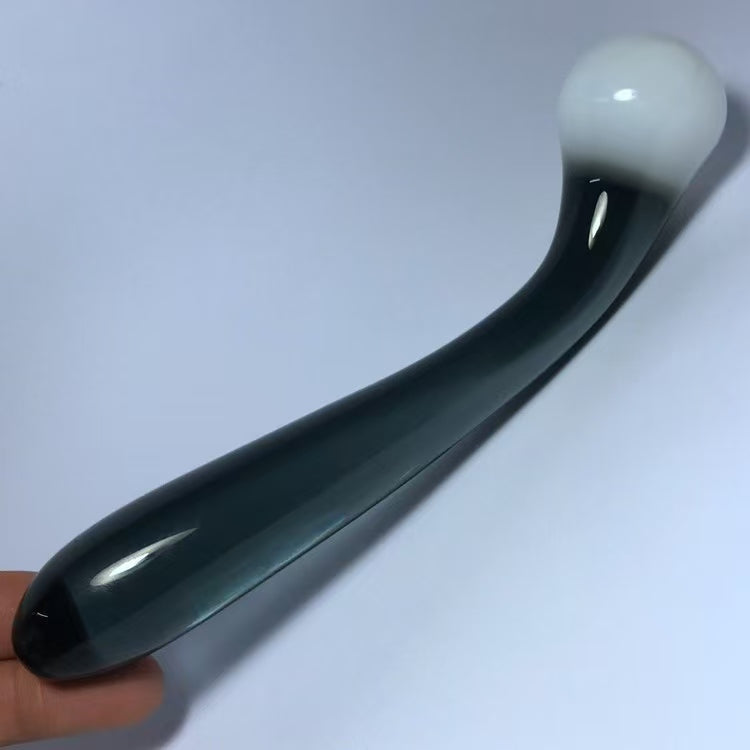 Glass Dildo Đen Trắng G-Spot 20cm Cao Cấp