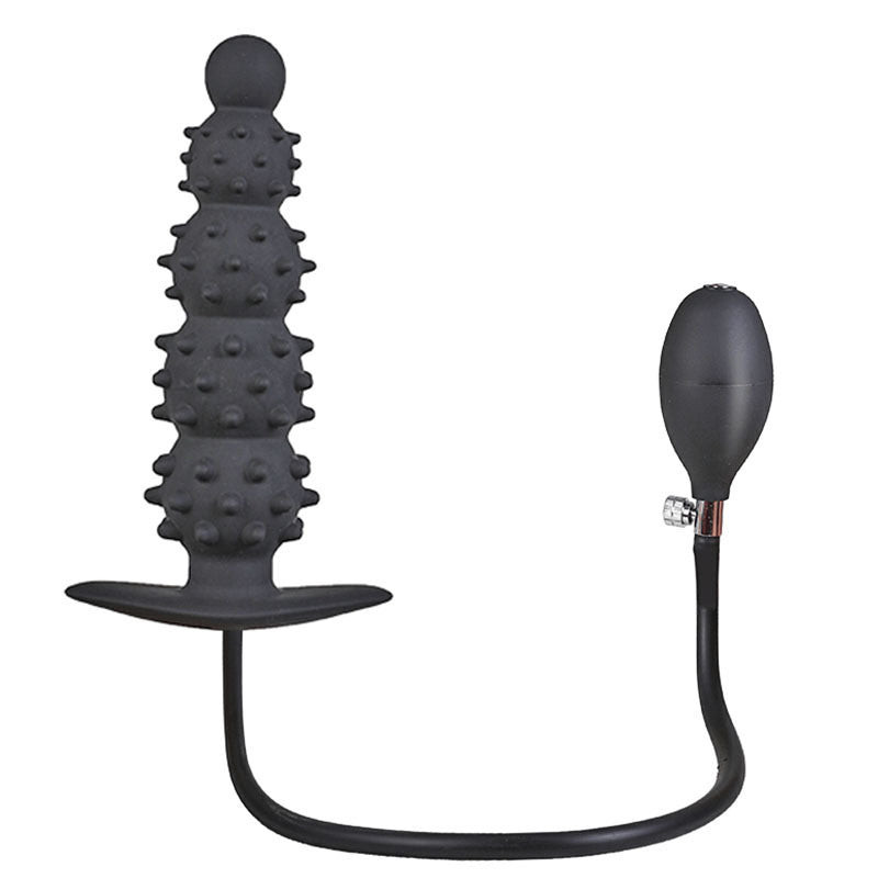 Plug Bơm Phồng Đen Đường Kính 12cm Gai Kích Thích