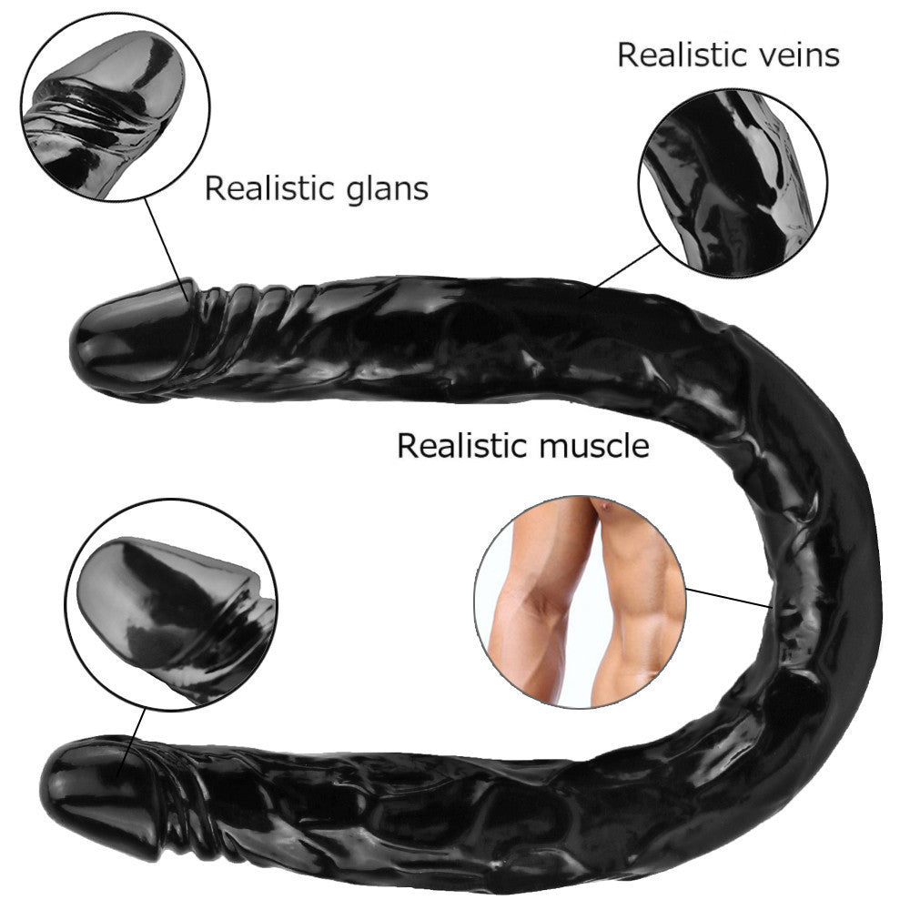 Dildo Đen Double Ended 56cm 2 Đầu Dài Khủng Khoái Lạc