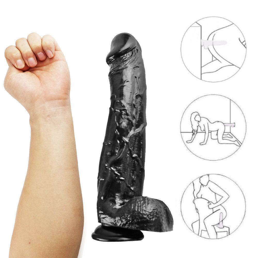 Huge Black Dildo 30cm khổng lồ đen mạnh mẽ 
