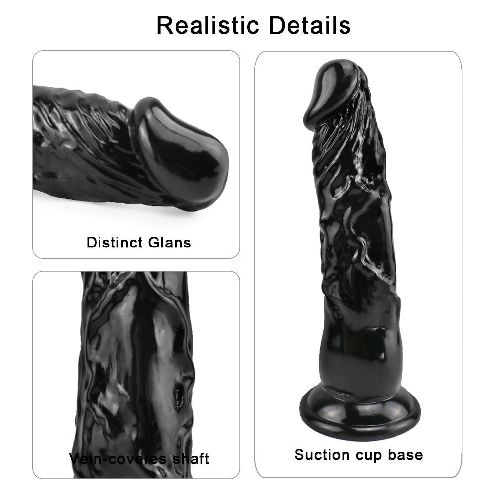 Dildo Đen Thẳng 20cm – Siêu Mịn Thoải Mái Tột Độ!