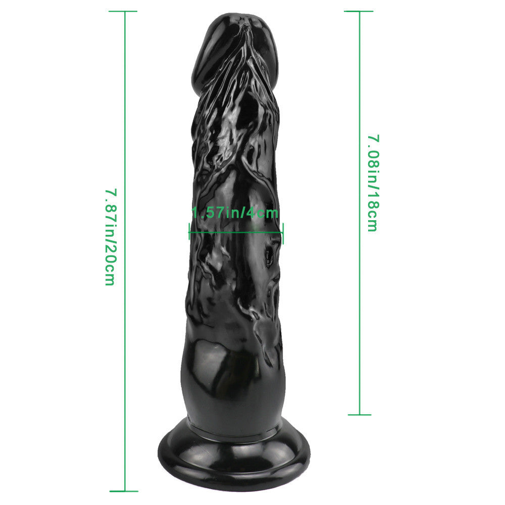 Dildo Đen Thẳng 20cm – Siêu Mịn Thoải Mái Tột Độ!