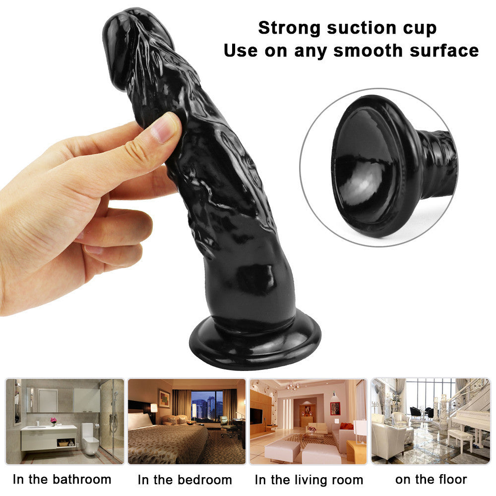 Dildo Đen Thẳng 20cm – Siêu Mịn Thoải Mái Tột Độ!