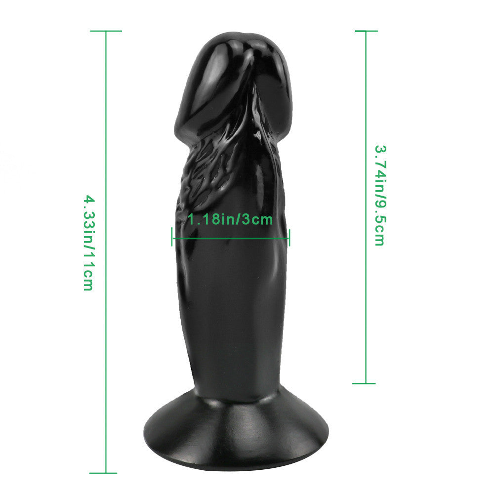 Dildo Đen Gồ Ghề 4 Inch Ngắn Dễ Dùng Beginner Hấp Dẫn