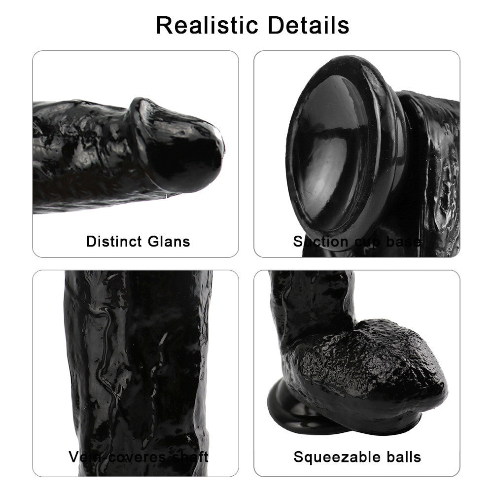 XXL Dildo BBC Đen Dày Khủng Cao Thủ Đầy Đặn