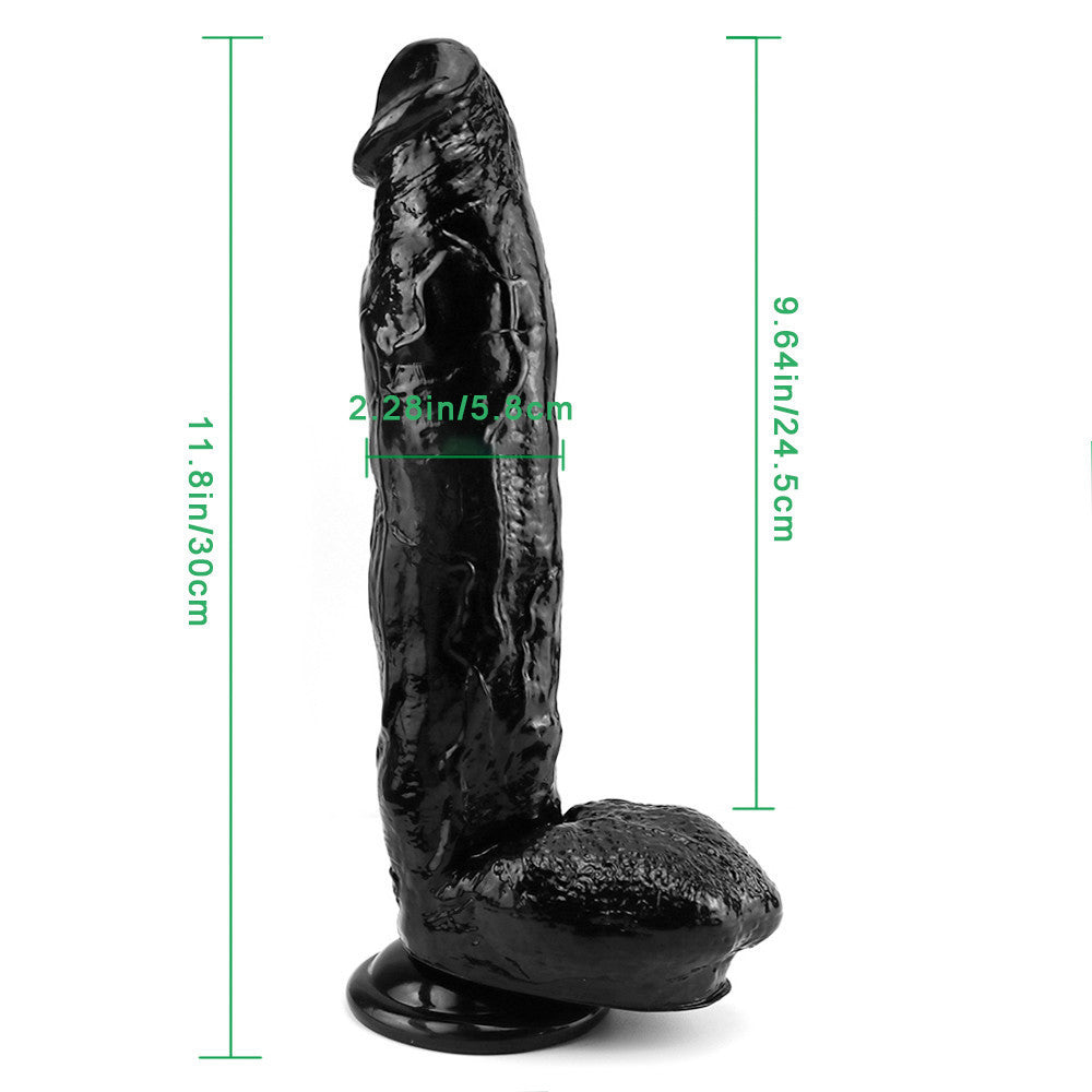 XXL Dildo BBC Đen Dày Khủng Cao Thủ Đầy Đặn