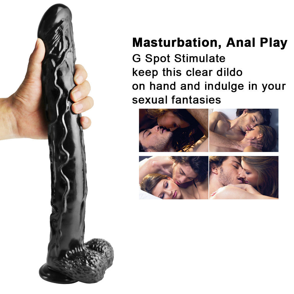 Big Black Dildo 42cm 5cm Đen Huyền Bí Siêu Lớn Dài
