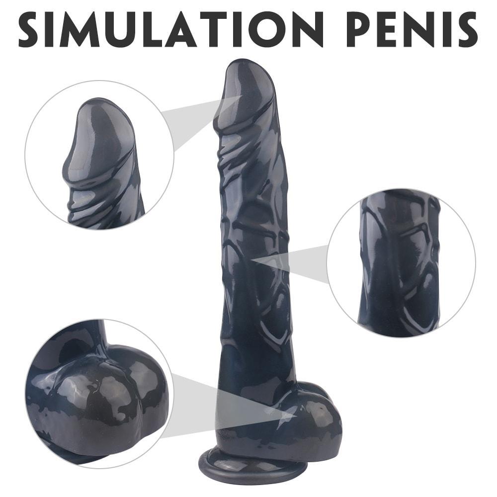 Dildo Khổng Lồ Đen Thực 30cm TPR An Toàn Đỉnh