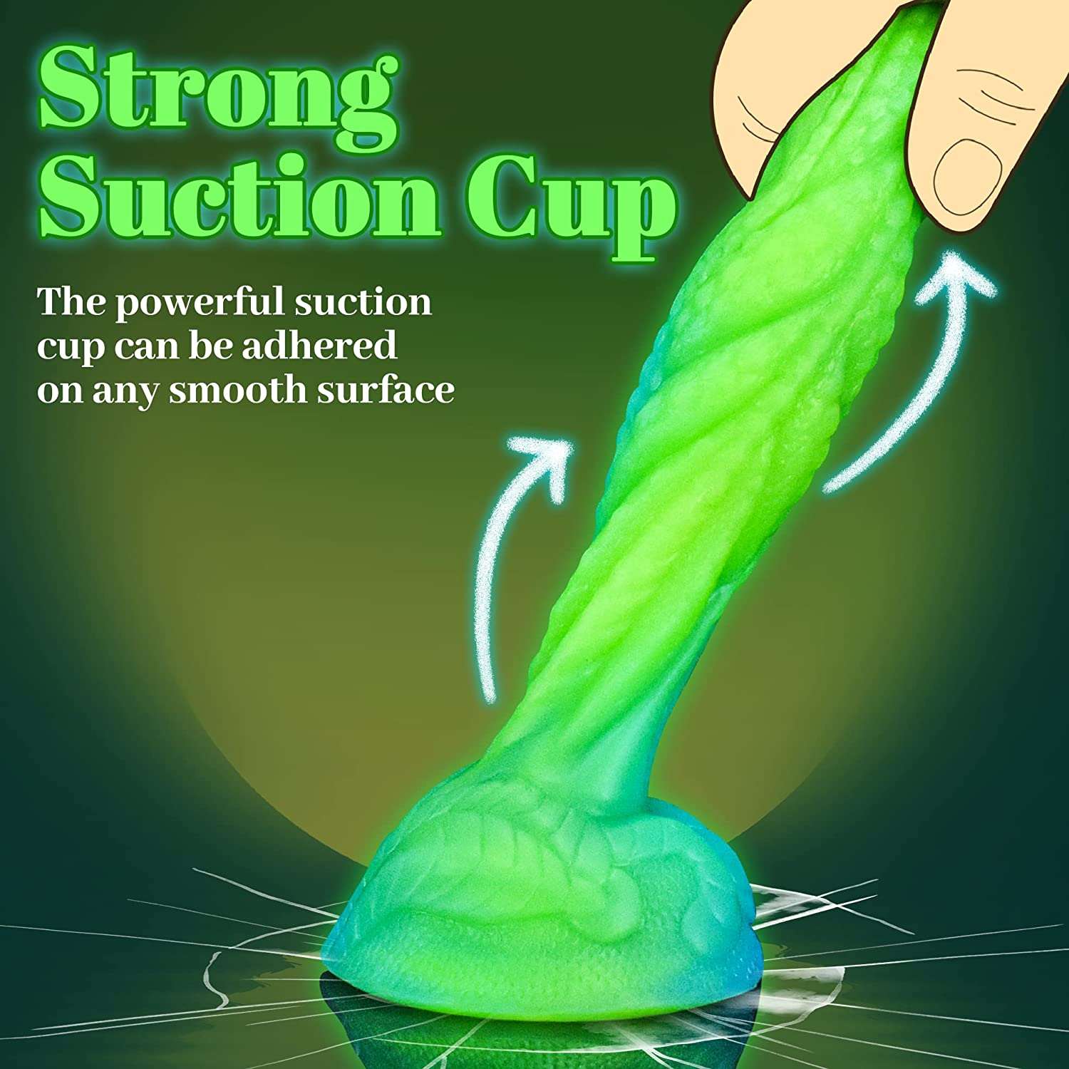 Dildo Rồng Xù Lưỡi Lục 20cm Khổng Lồ Thú Vị Điên Rồ