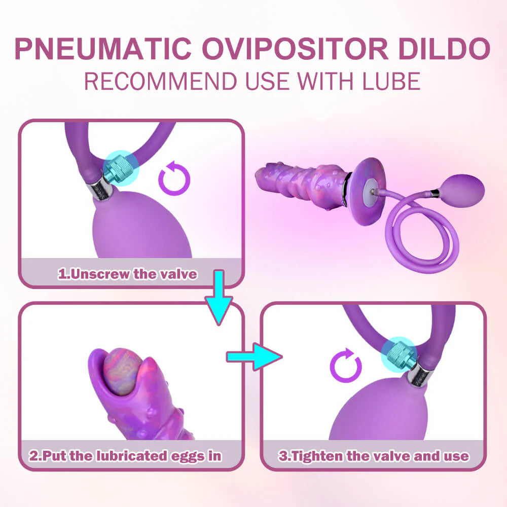 Dildo 8 Inch Knot Phát Sáng Trứng Fantasy Độc Đáo