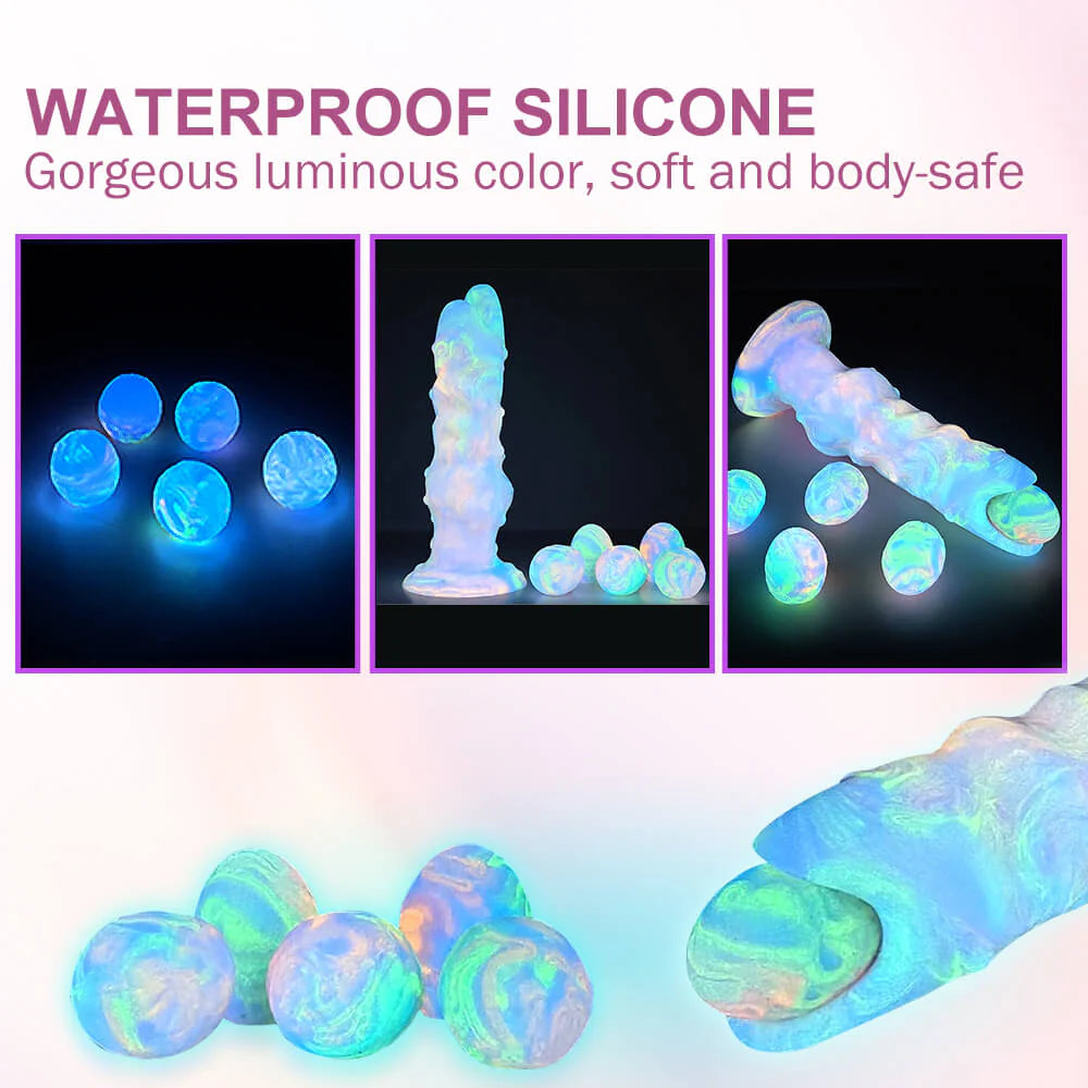 Dildo 8 Inch Knot Phát Sáng Trứng Fantasy Độc Đáo