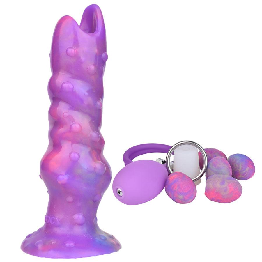 Dildo 8 Inch Knot Phát Sáng Trứng Fantasy Độc Đáo