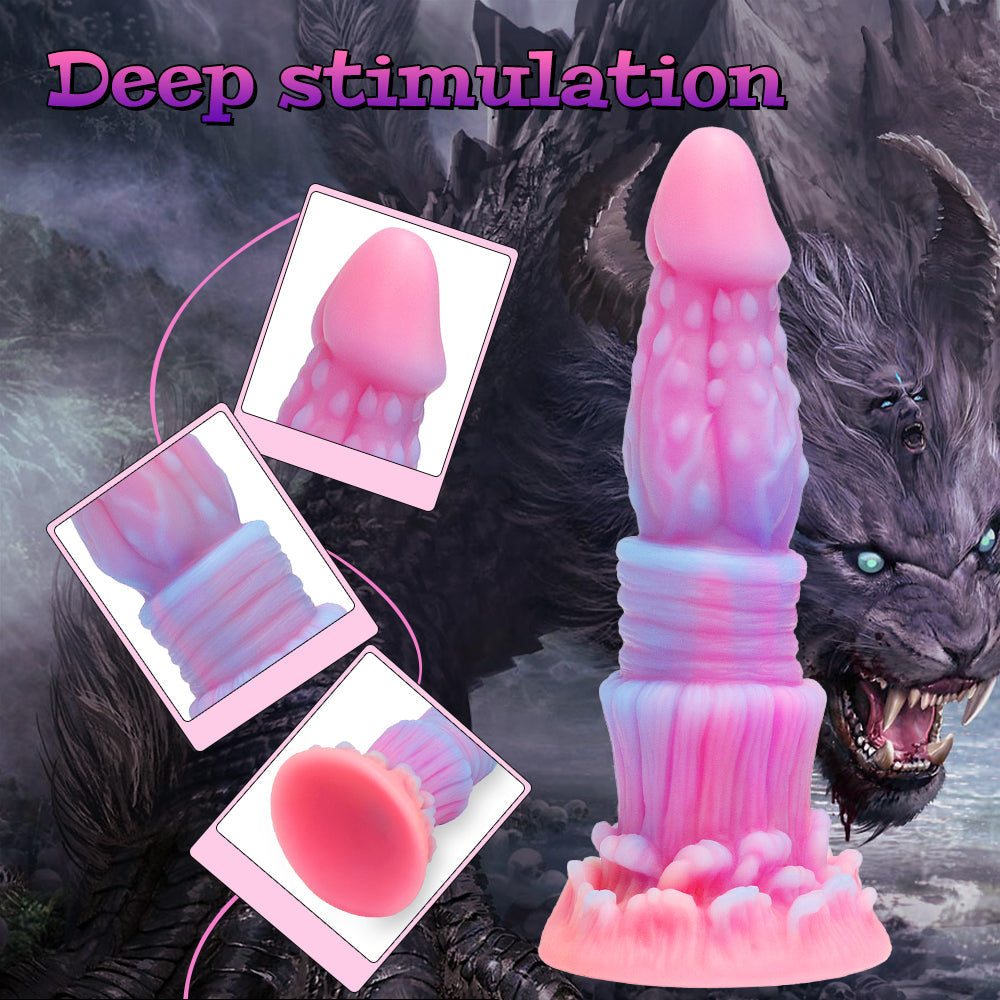 Dildo hậu môn Monster Glow 18cm đen siêu lớn sáng