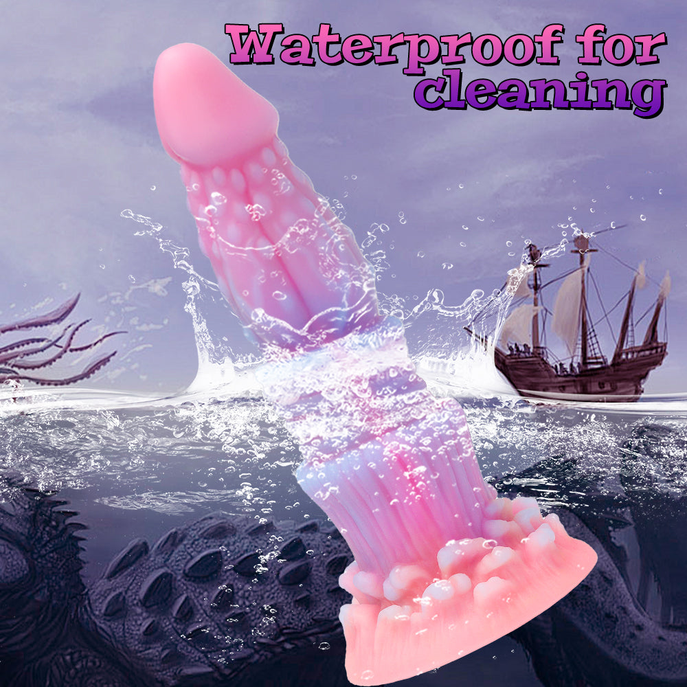 Dildo hậu môn Monster Glow 18cm đen siêu lớn sáng