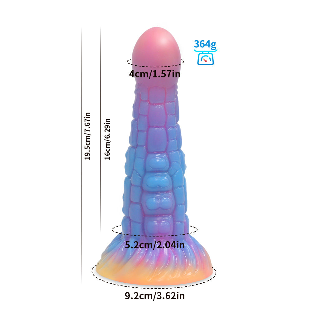 Dildo hậu môn alien phát sáng kết cấu siêu lạ