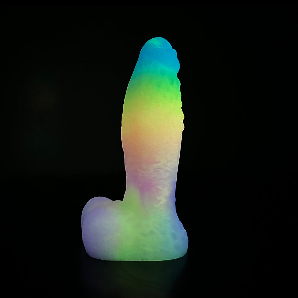 Rainbow Glow Dildo Monster 23cm Phát Sáng Huyền Ảo