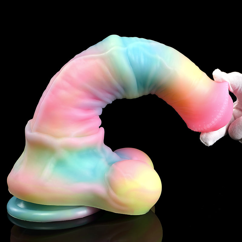 Dildo Ngựa Glow Dark Cầu Vồng 32cm Lớn Mê Hoặc Gợi Cảm