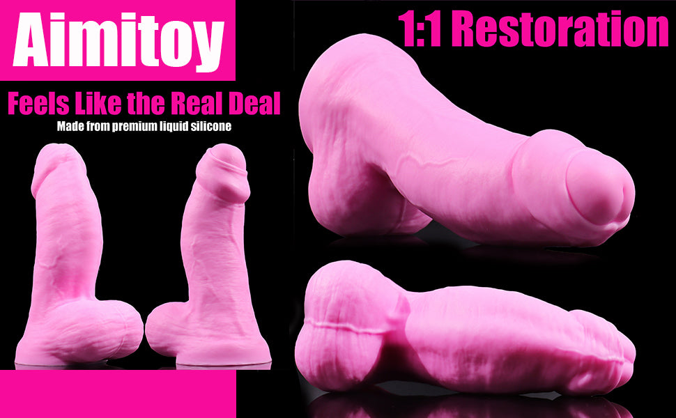 Dildo Hồng Béo Silicone Bao Quy Đầu Custom Y Tế Dildo Hồng Béo Silicone Bao Quy Đầu Custom Y Tế