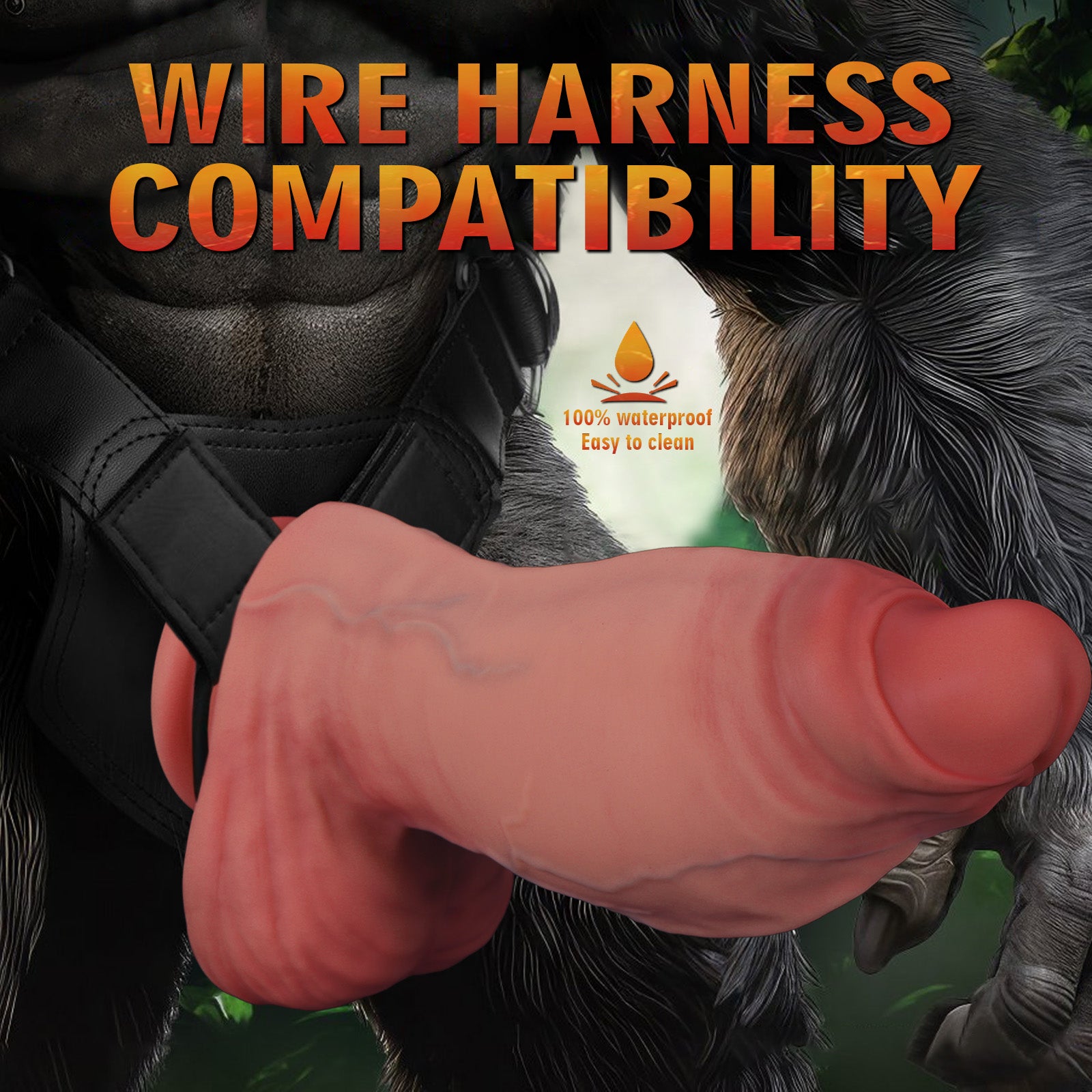 Dildo Silicone Dày 7.6cm Khổng Lồ Thực Tế Bốc Lửa