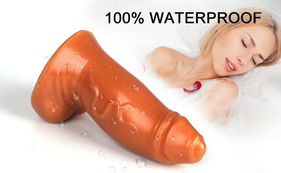 Chubby 5 Inch Dildo Nâu Da Bao Mịn Chân Thực
