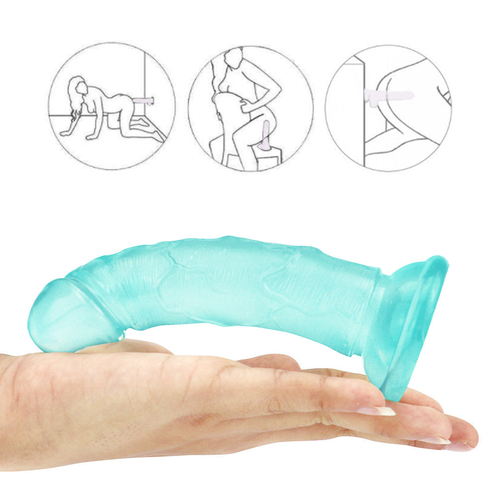 Dildo Xanh 6 Inch PVC Siêu Linh Hoạt
