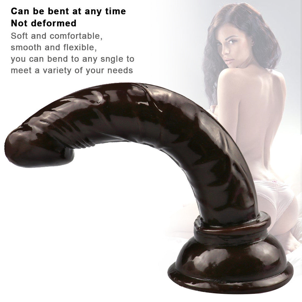 Dildo PVC Cà Phê 14.5cm Mỏng Nhẹ Người Mới Dễ Sử