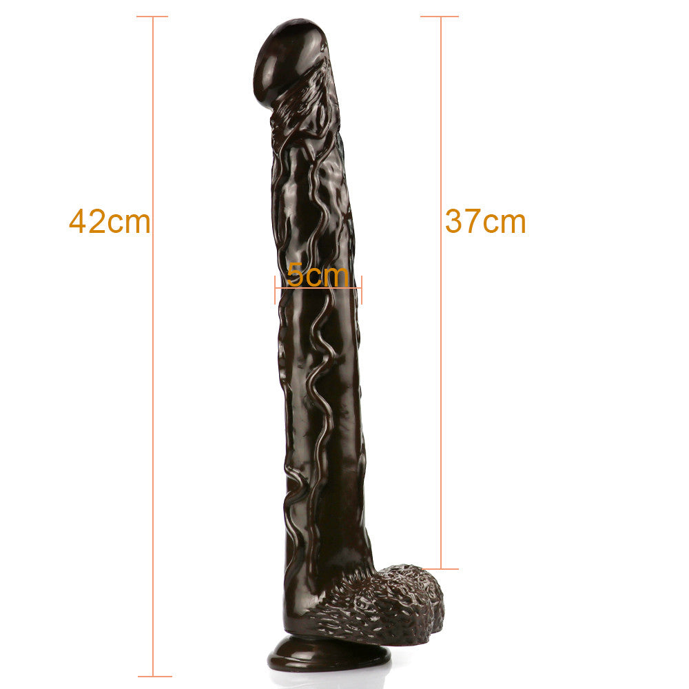 Dildo Hậu Môn Nâu Siêu Dài 16" Thâm Nhập Đỉnh
