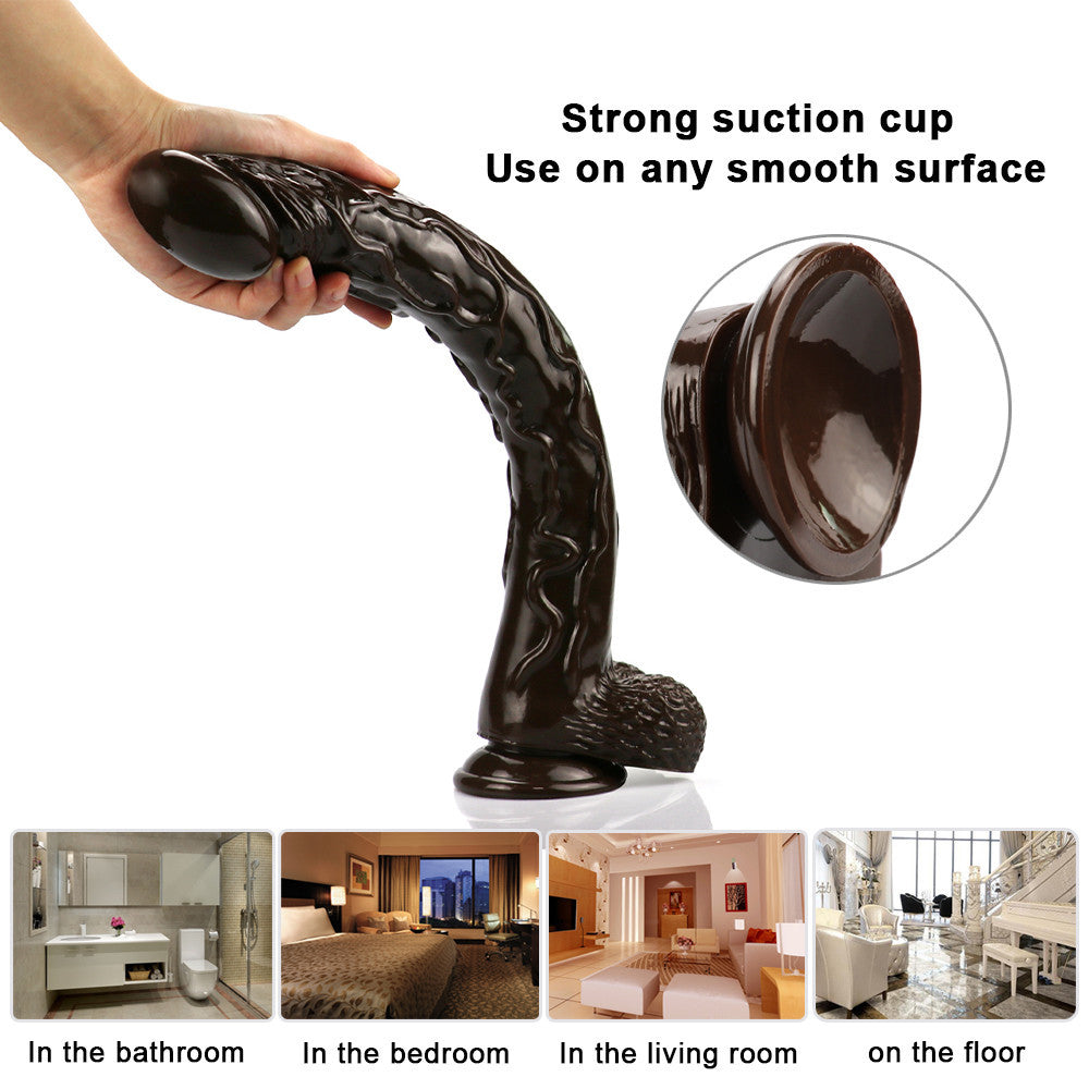 Dildo Hậu Môn Nâu Siêu Dài 16" Thâm Nhập Đỉnh