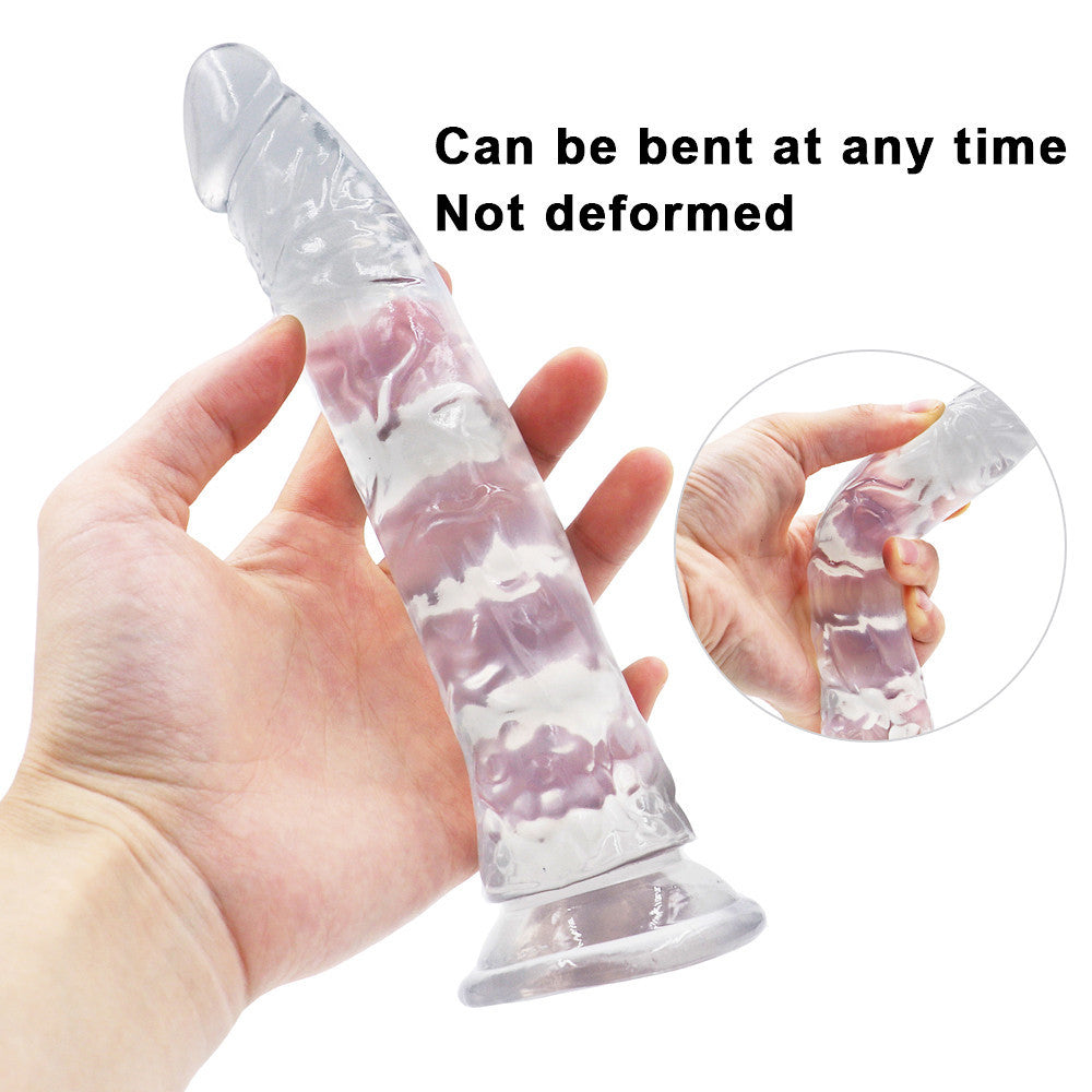 Dildo Jelly 8 Inch Đầu Nhỏ Gân Thực Tế