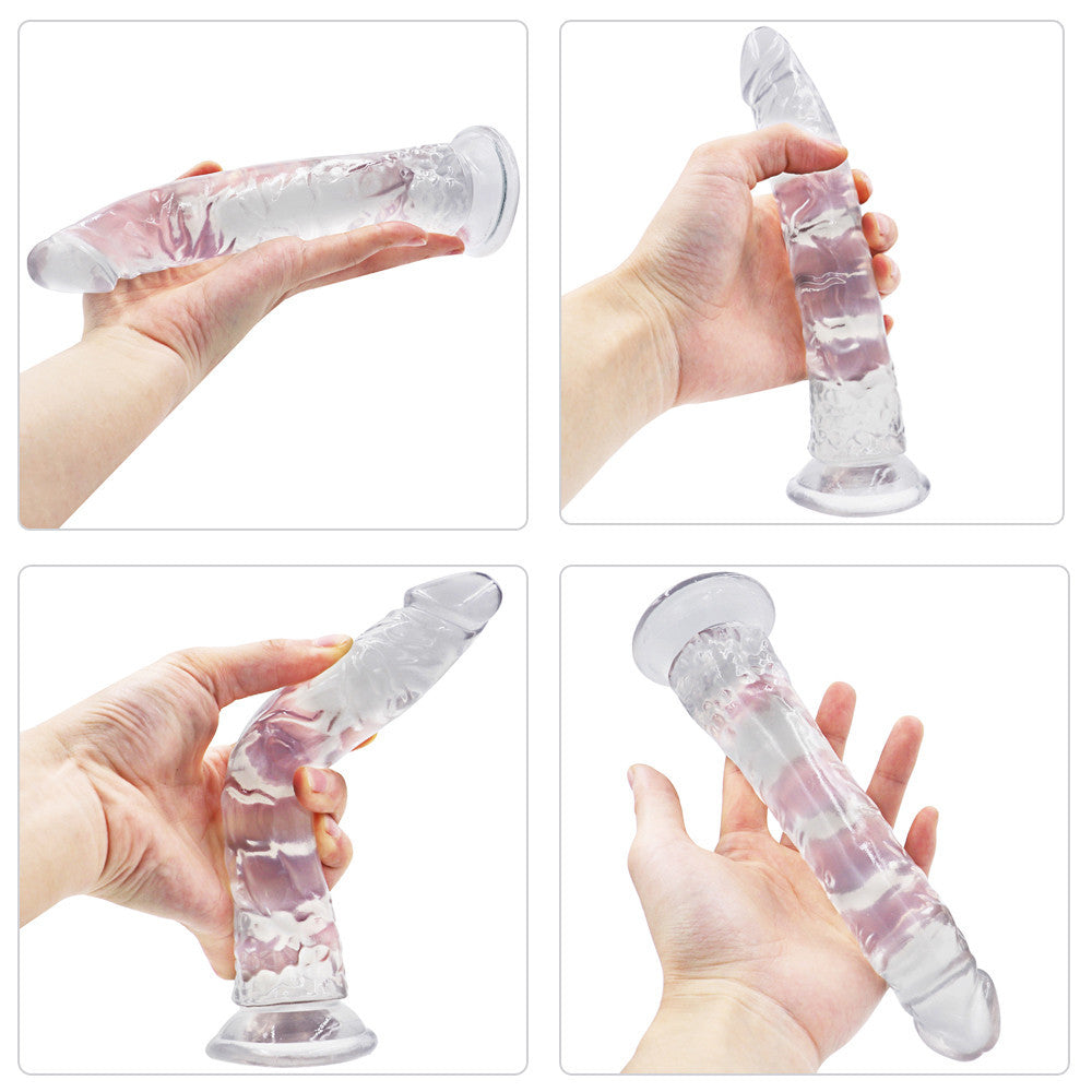 Dildo Jelly 8 Inch Đầu Nhỏ Gân Thực Tế