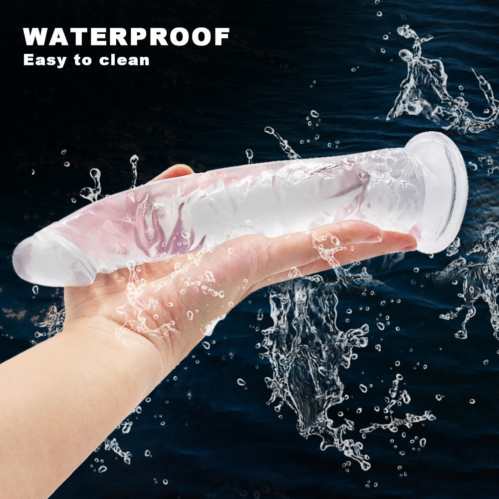 Dildo Jelly 8 Inch Đầu Nhỏ Gân Thực Tế
